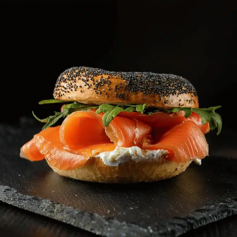 Smoked Salmon Bagel Sandwich