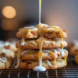 Caramel and Iced Butterscotch Cookies