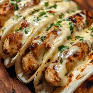 Cheesy Garlic Chicken Wraps