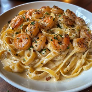 Garlic Butter Shrimp Pasta-full